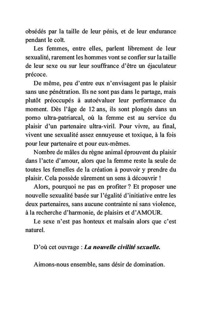 La nouvelle civilité sexuelle