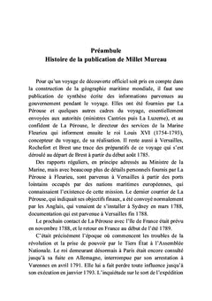 L'exploration de La Pérouse (1785-88) rendue publique en 1797 par le général Millet Mureau