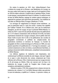 L'exploration de La Pérouse (1785-88) rendue publique en 1797 par le général Millet Mureau