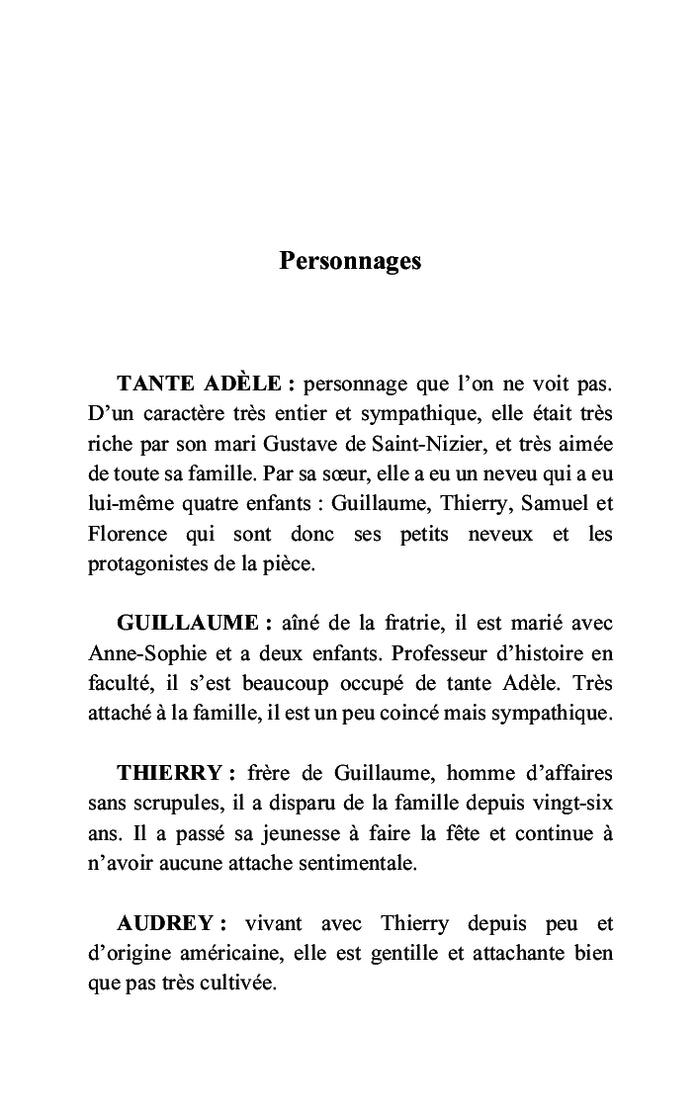 Tante Adèle est morte