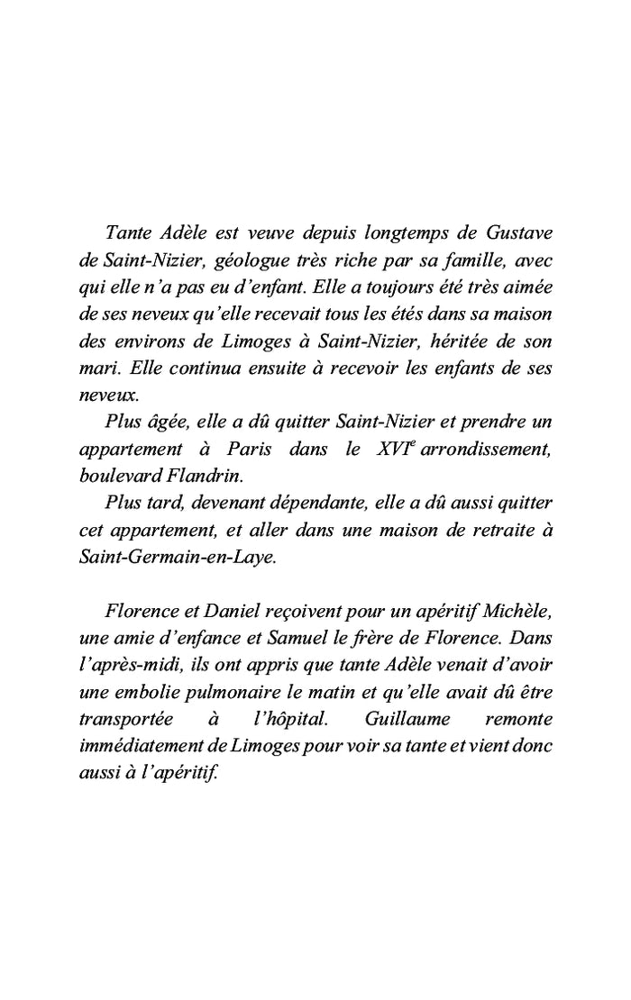 Tante Adèle est morte