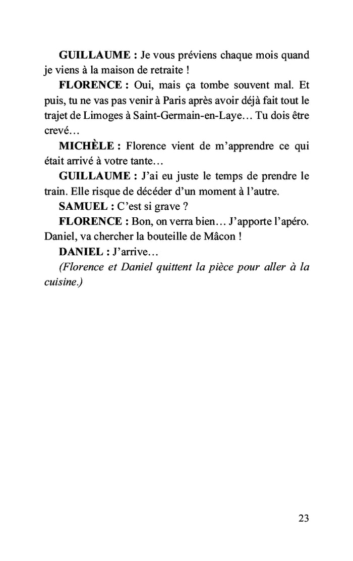 Tante Adèle est morte