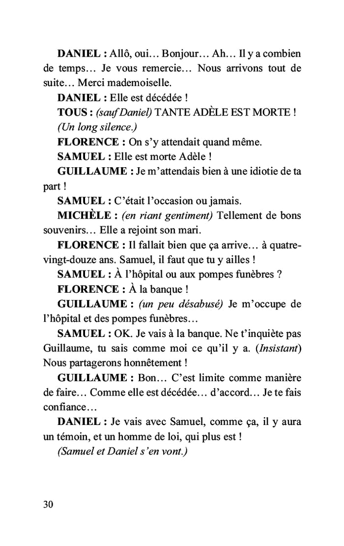 Tante Adèle est morte