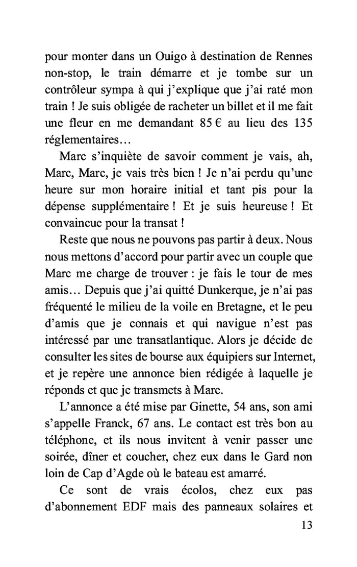 Mon aventure transatlantique