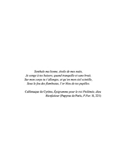 Les larmes de la reine Arsinoé