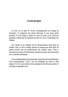 La communication orale dans les médias