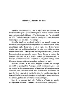 L'agresseur invisible : Le bruit