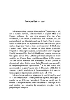 L'agresseur invisible : Le bruit