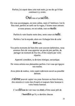Amour des mots et partage d'émotions