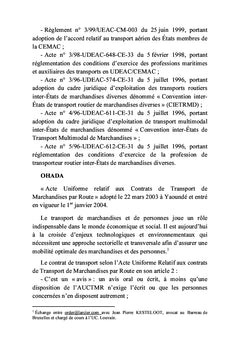 Manuel simplifié du droit des transports routier et maritime(OHADA et CEMAC)