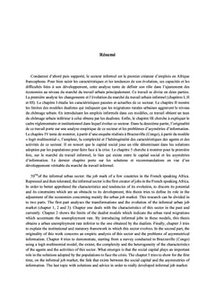 Cinquantenaire du secteur informel urbain et le marché du travail en Afrique francophone