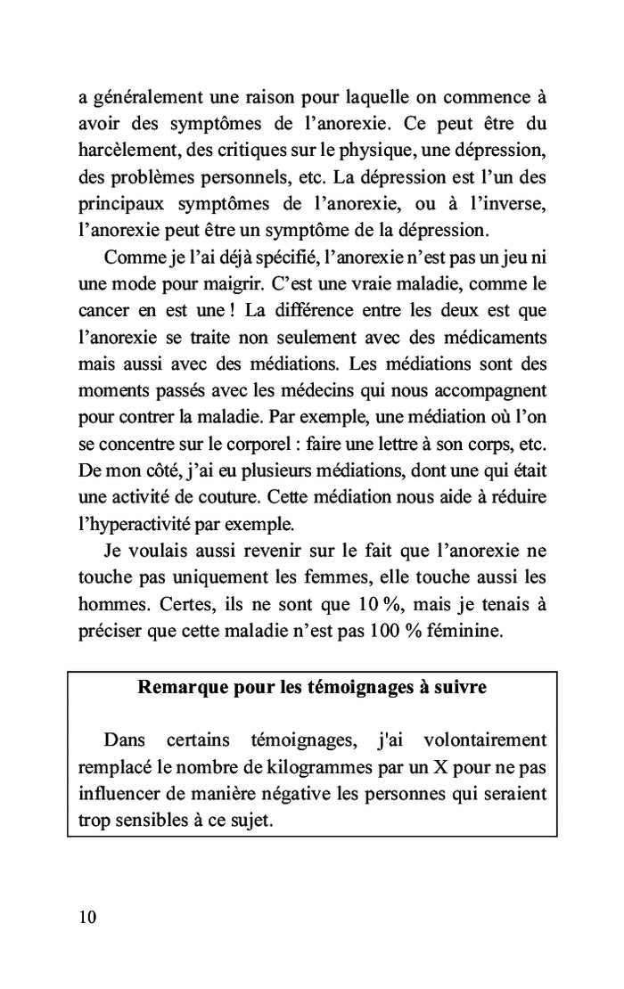 Anorexie, notre bataille