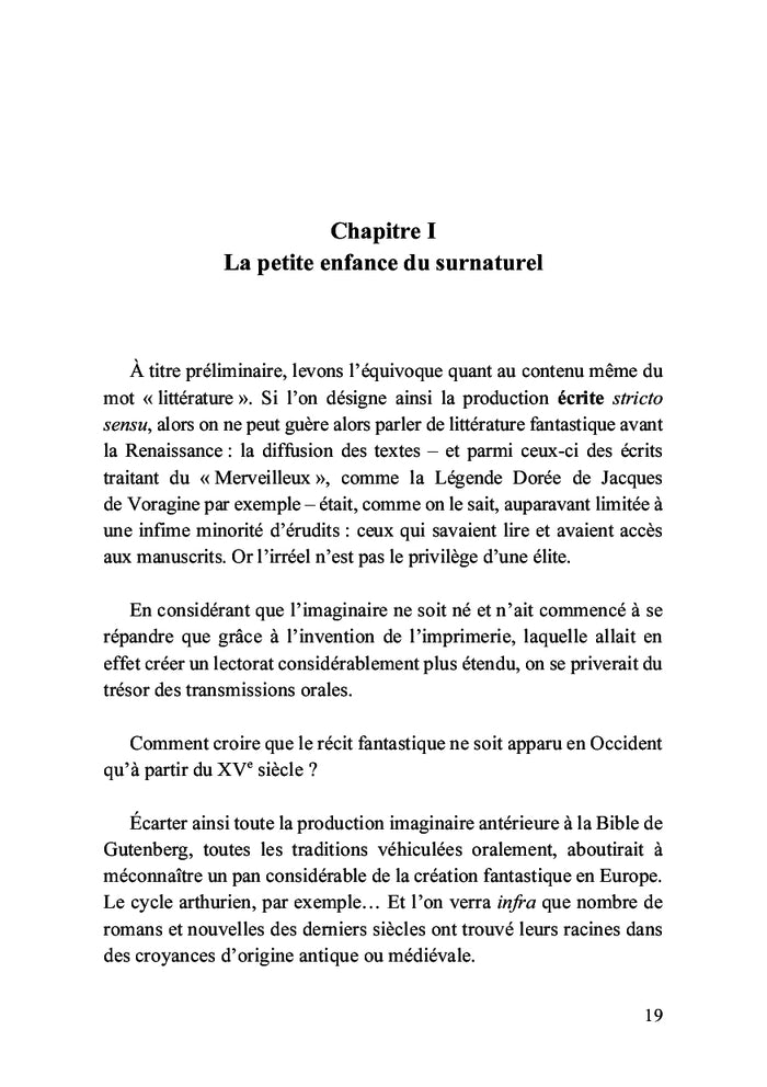 Les littératures fantastiques en Europe