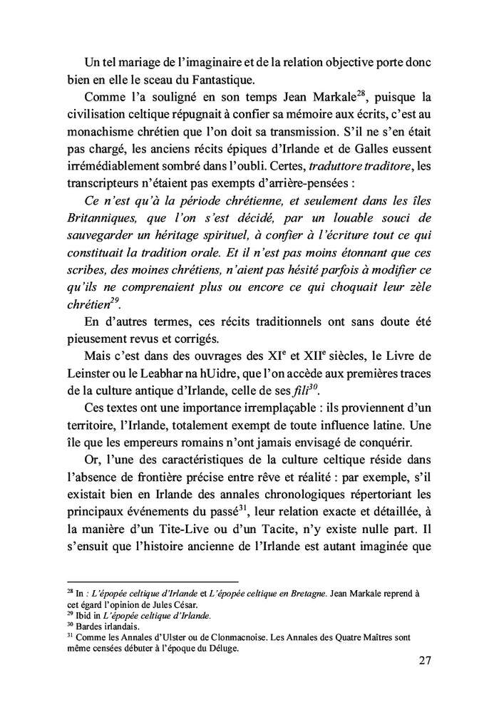 Les littératures fantastiques en Europe