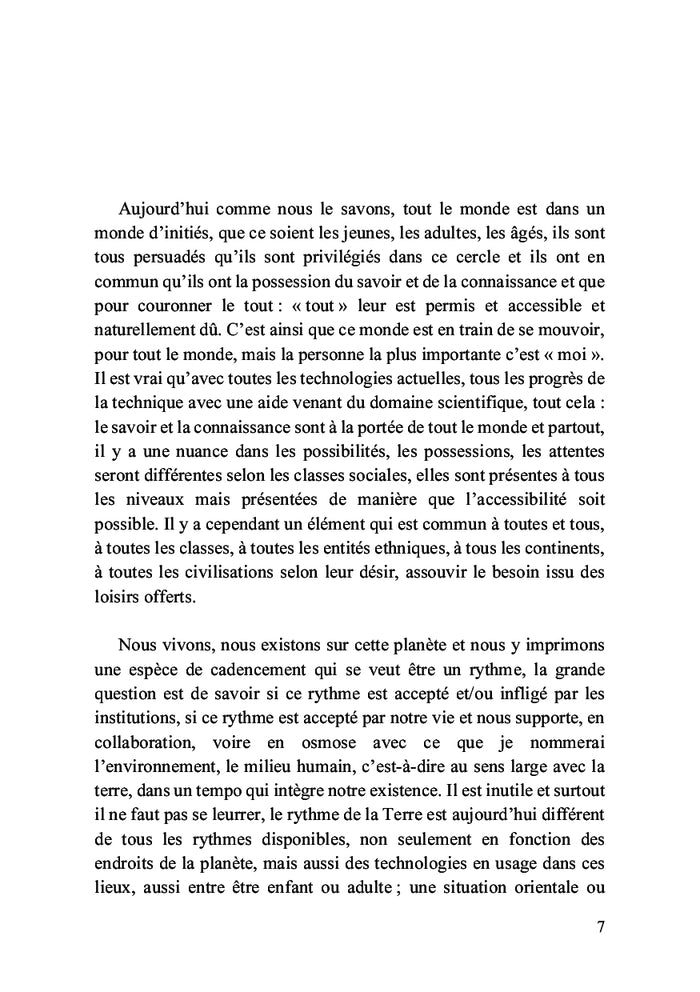 Des rythmes, un rythme, le rythme