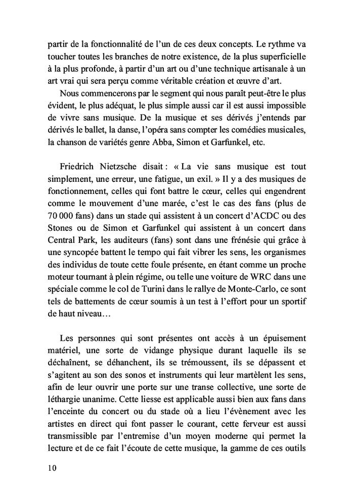 Des rythmes, un rythme, le rythme