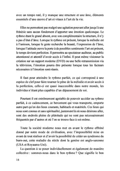 Des rythmes, un rythme, le rythme