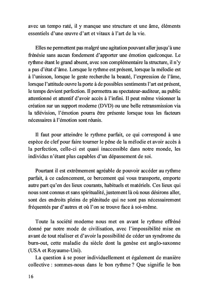 Des rythmes, un rythme, le rythme