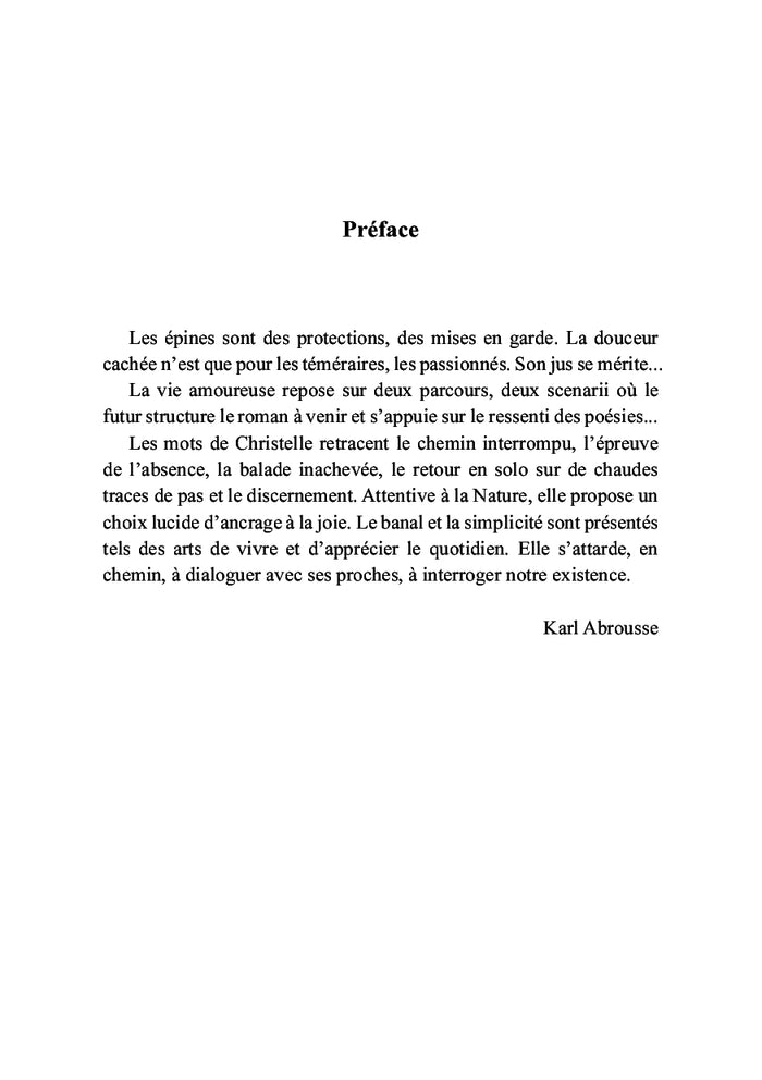 Mes mots durant ton absence