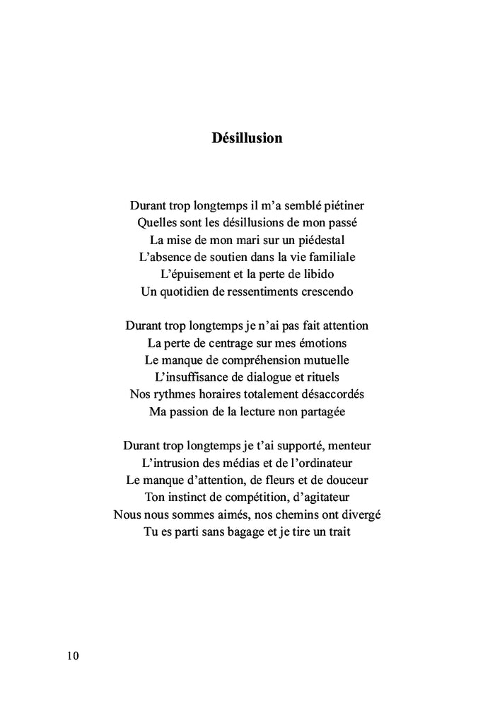 Mes mots durant ton absence