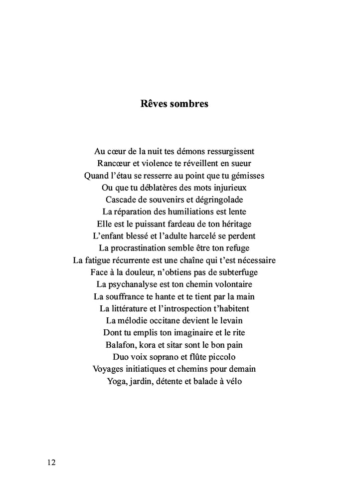 Mes mots durant ton absence