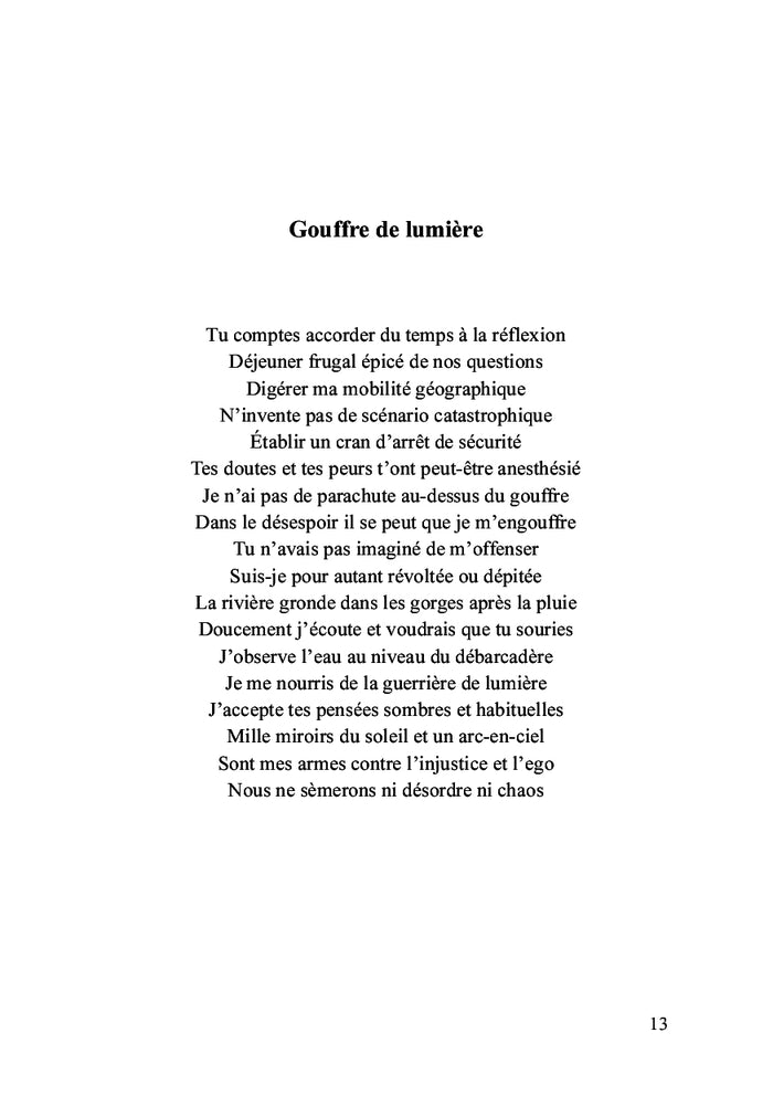 Mes mots durant ton absence