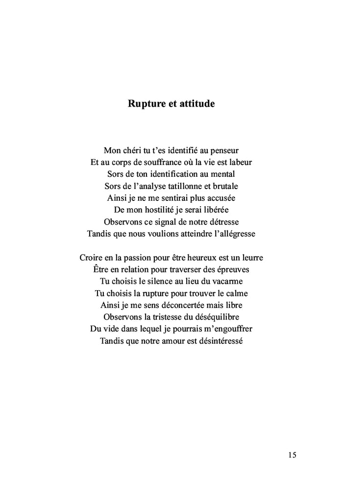 Mes mots durant ton absence