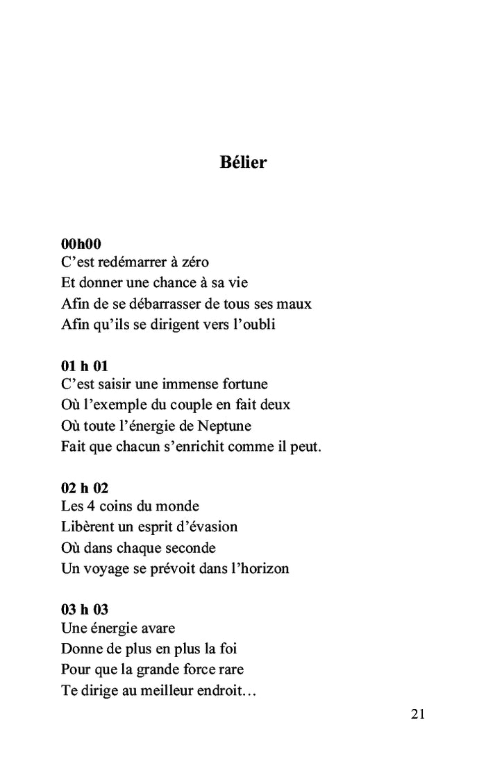 Les heures miroirs du zodiaque