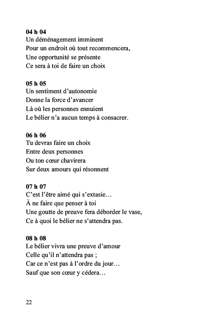 Les heures miroirs du zodiaque