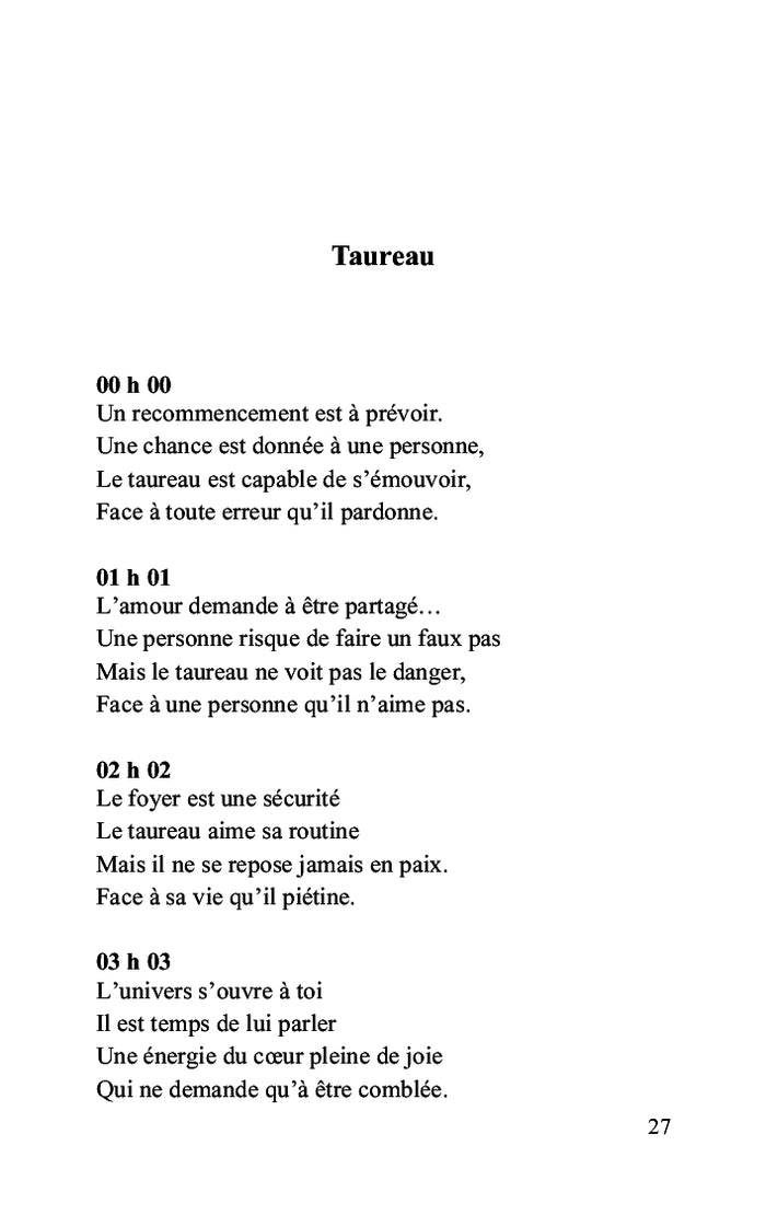 Les heures miroirs du zodiaque