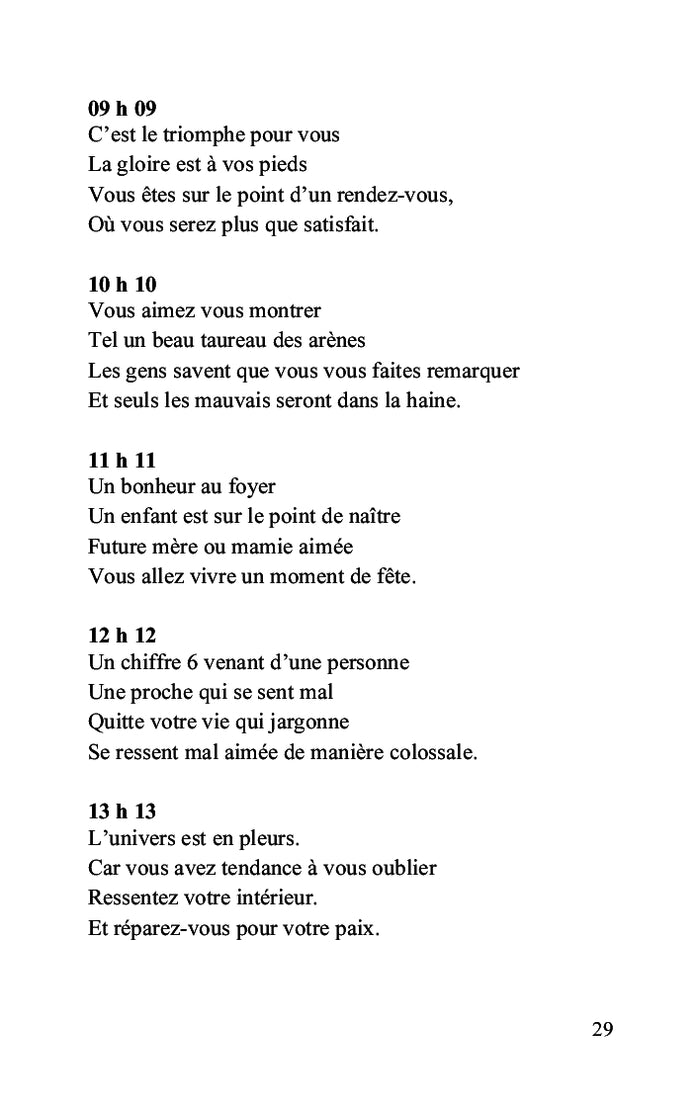 Les heures miroirs du zodiaque