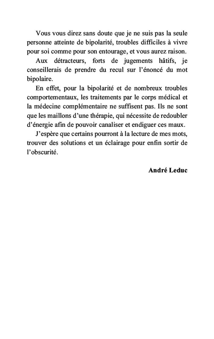 Vivre avec des troubles bipolaires et du comportement