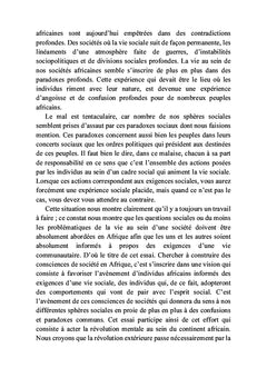 Pour une conscience de société en Afrique