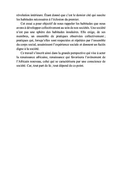 Pour une conscience de société en Afrique