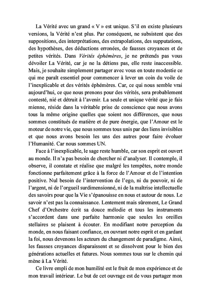 Vérités éphémères