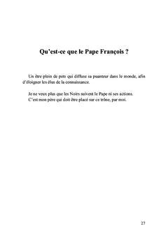 Pape François et le mensonge occidental