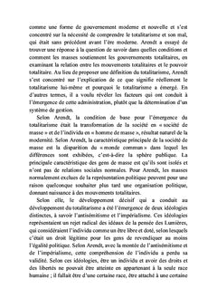 La question du totalitarisme chez Hannah Arendt