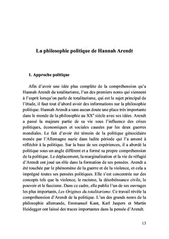 La question du totalitarisme chez Hannah Arendt