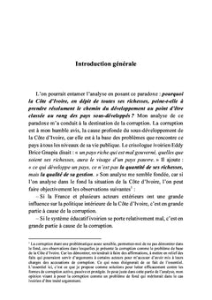 La politique de la lutte contre la corruption en Côte d'Ivoire