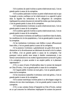 La politique de la lutte contre la corruption en Côte d'Ivoire