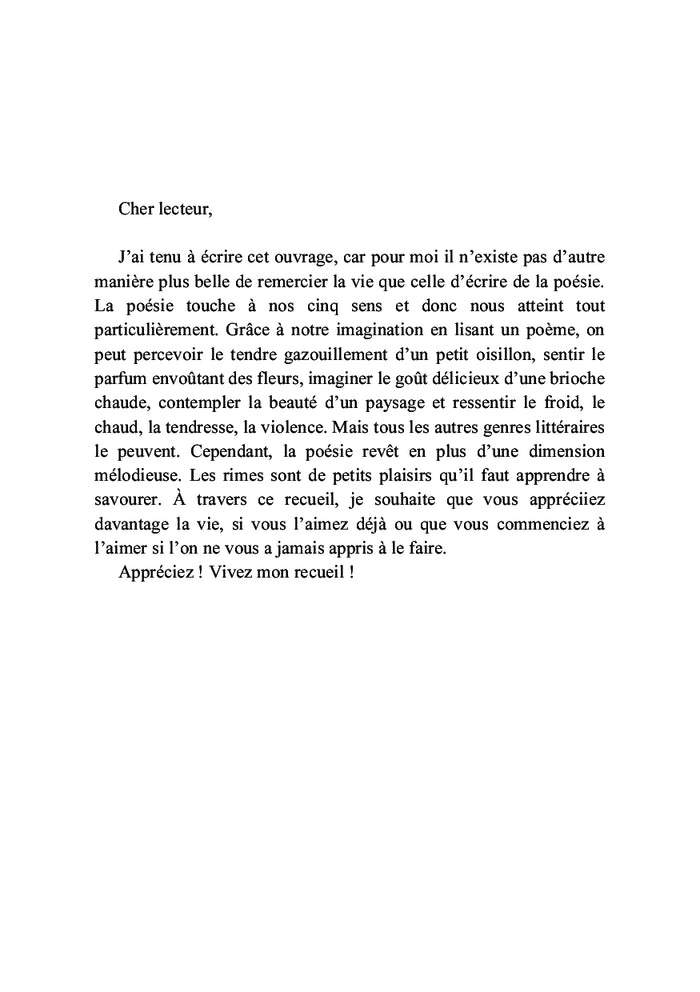 Confidences poétiques sur le monde