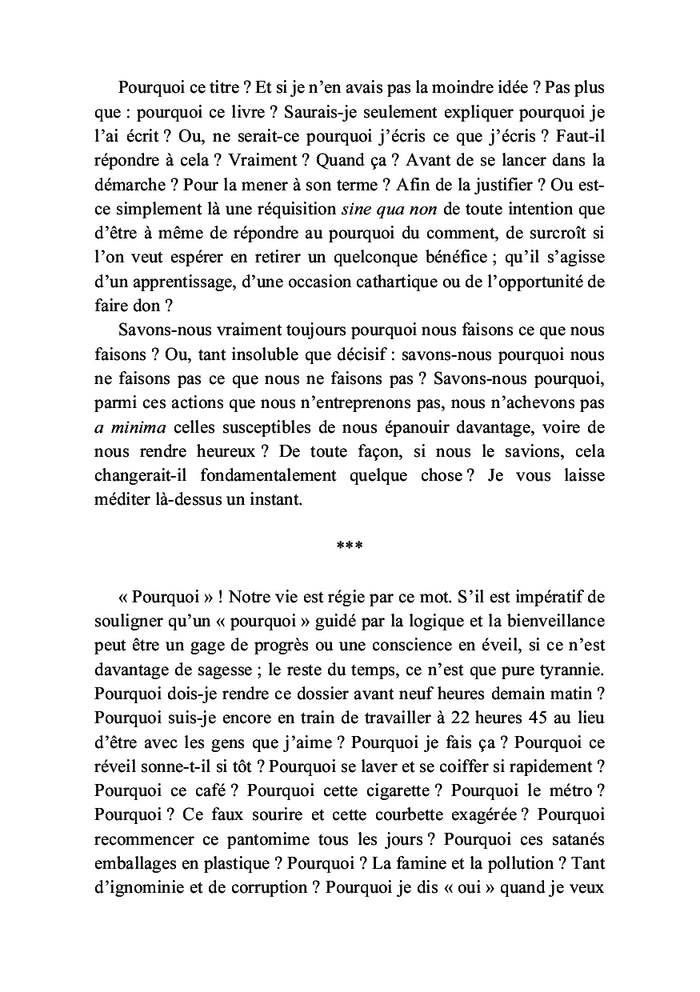 Existence chaotique et champs de coquelicots