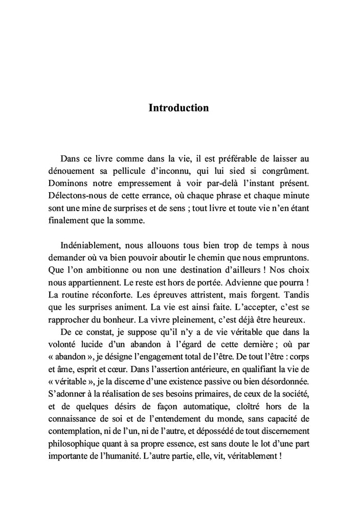 Existence chaotique et champs de coquelicots