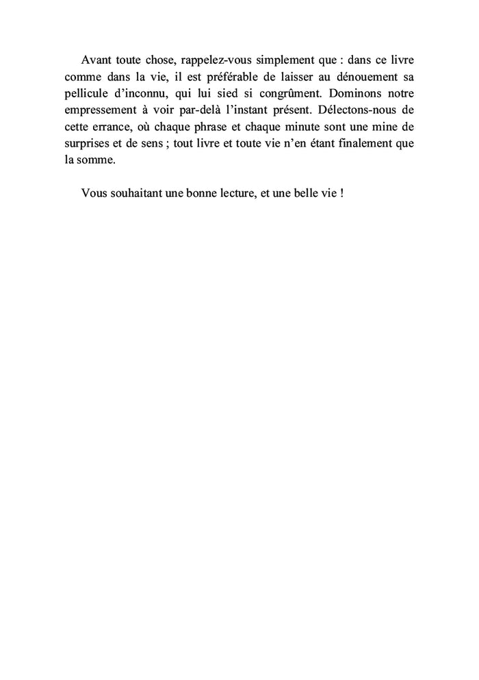 Existence chaotique et champs de coquelicots