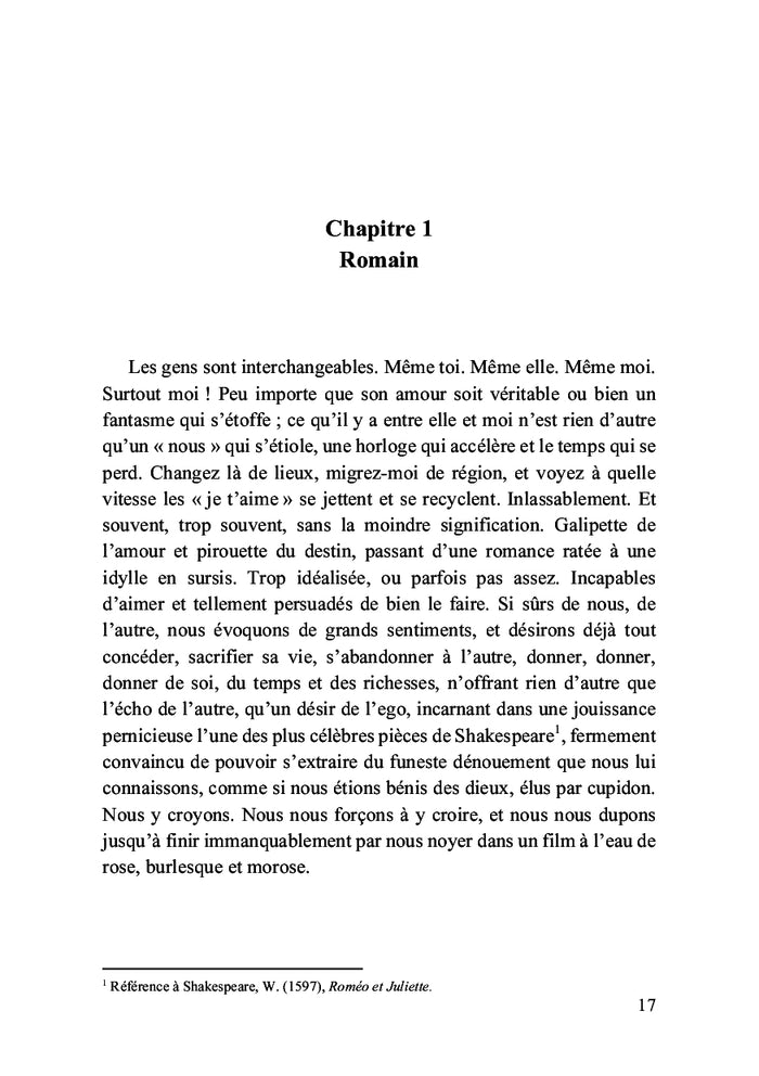 Existence chaotique et champs de coquelicots