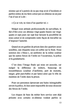 Gardien de prison et jeune de ZUP