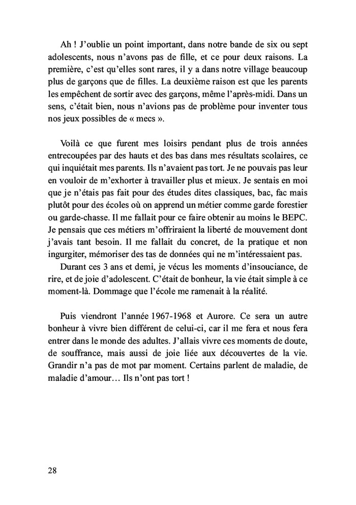 L'histoire d'Aurore et de Jean Marc