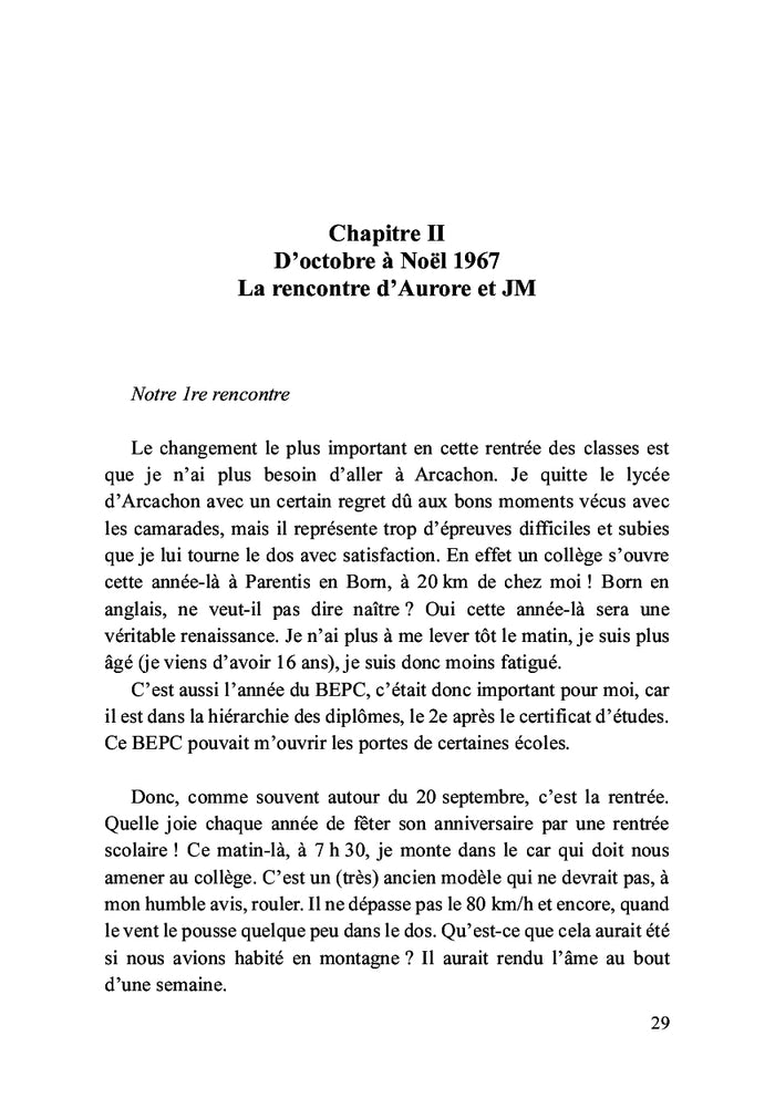 L'histoire d'Aurore et de Jean Marc