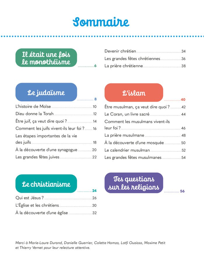Je découvre les grandes religions