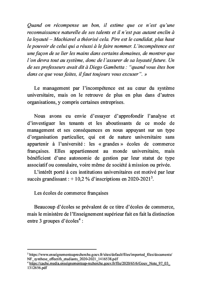 Le management par l'incompétence